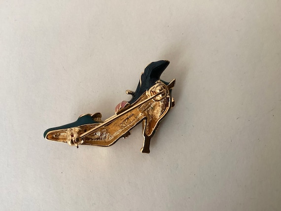 KJL Kenneth Jay Lane enamel shoe brooch - image 4