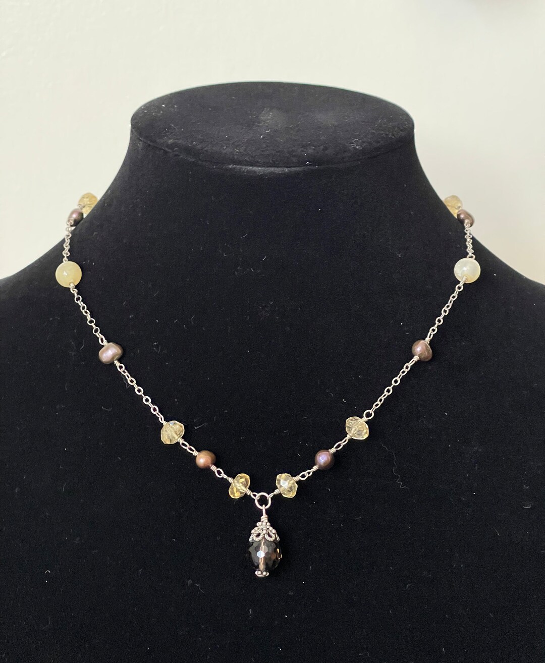 925 Sterling Silver Bead Pearl Necklace