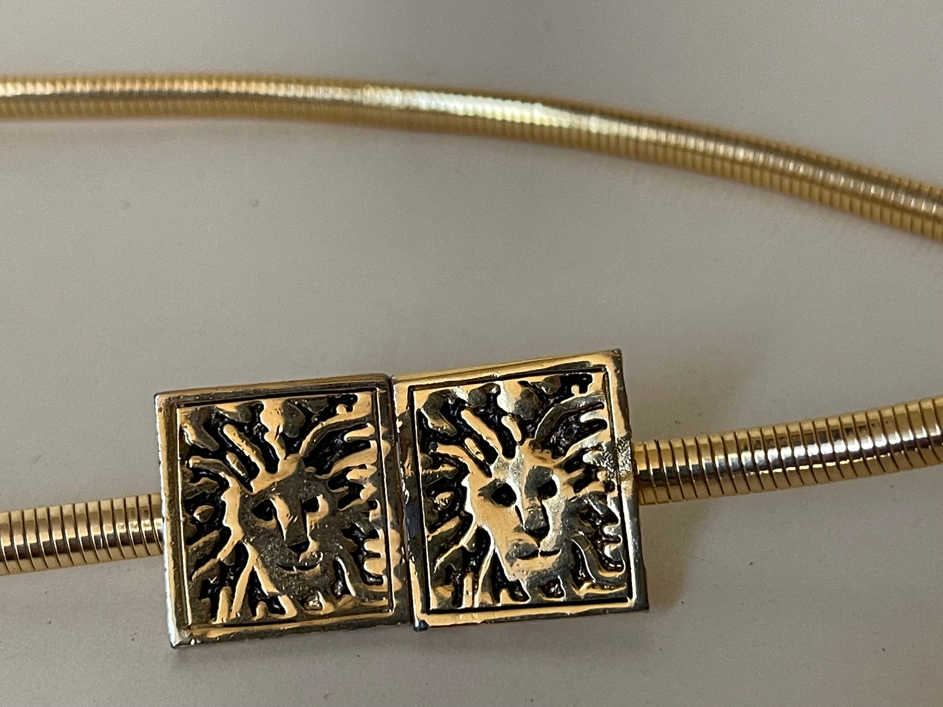 Vintage Gold Tone Horse Link Anne Klein Chain Belt 40\