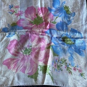 Oscar by Oscar de la Renta flowers, floral silk scarf