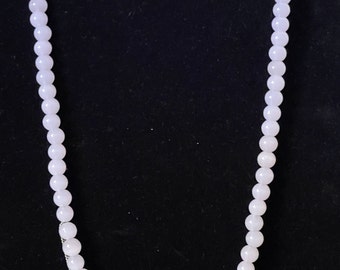 Colgantes jugosos, cuentas de vidrio o cuarzo rosa, Collar de cuentas de cuarzo gris