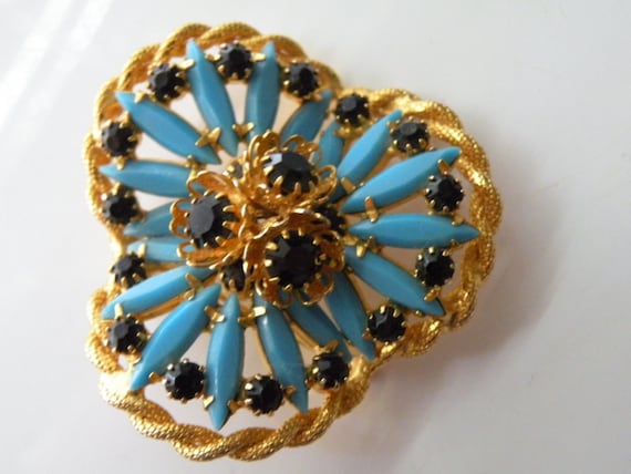 DeLizza and Elster Inc. Juliana Flower turquoise … - image 2