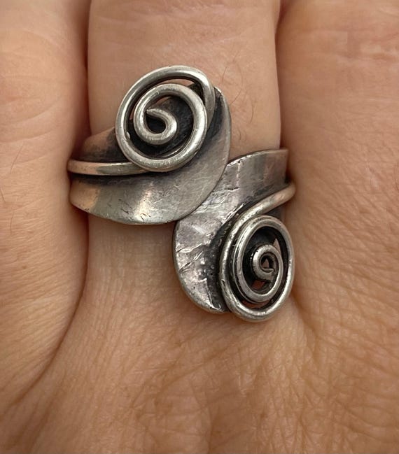 R.cazares Taxco Mexico Sterling Silver 925 Swirls, Spirals
