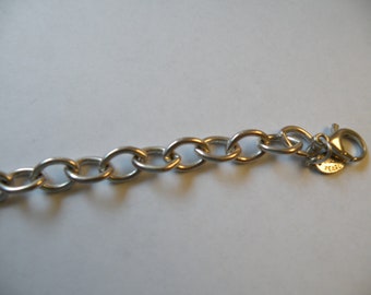 Erwin Pearl Chain Link Sterling Silver Bracelet. Charm Bracelet - Etsy