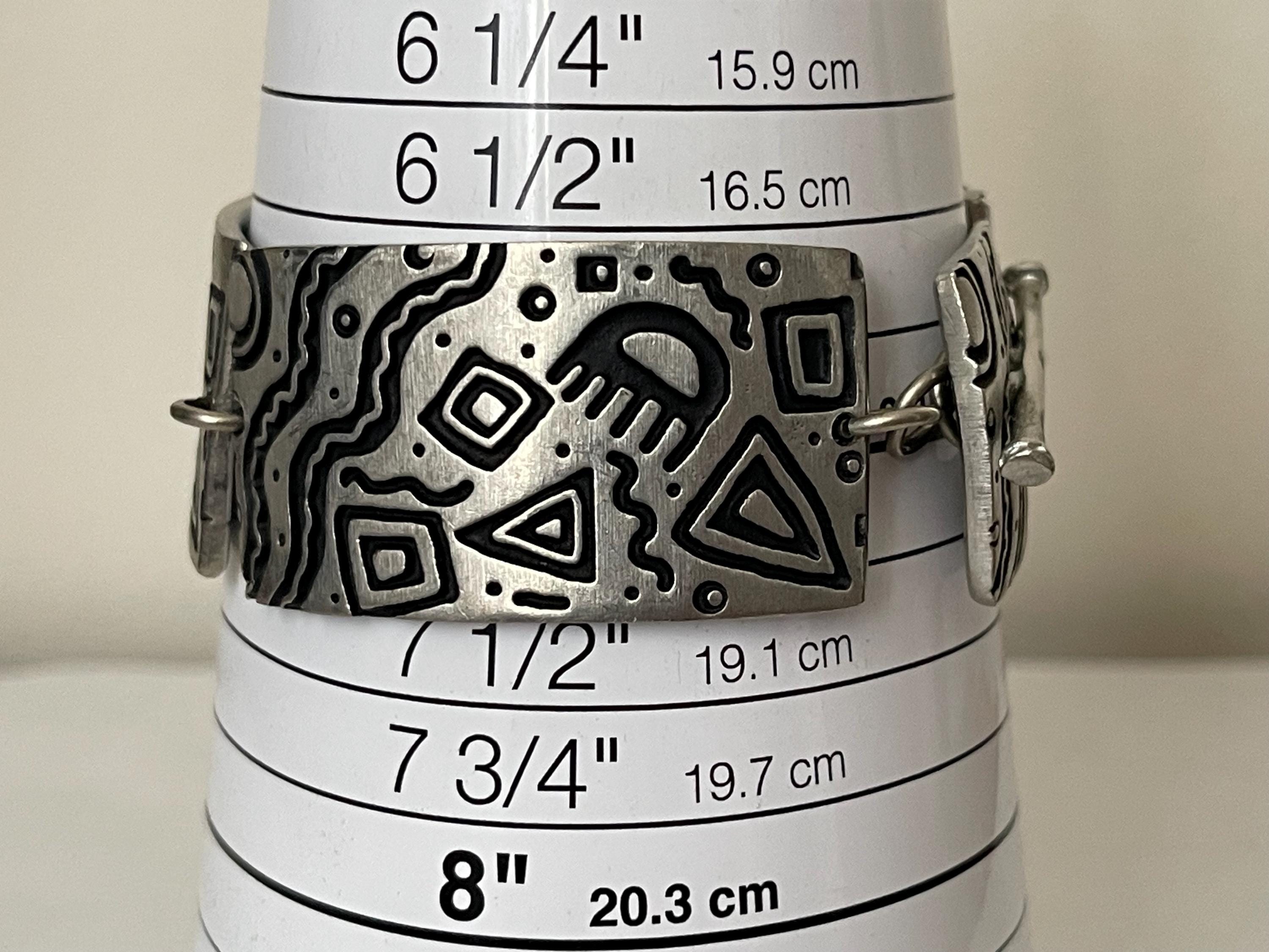 Alice Seely Abstract, Modernist Panel Link Bracelet Pewter - Etsy