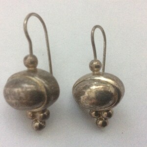 Mexican sterling silver 925 high dome ear wire earrings image 3
