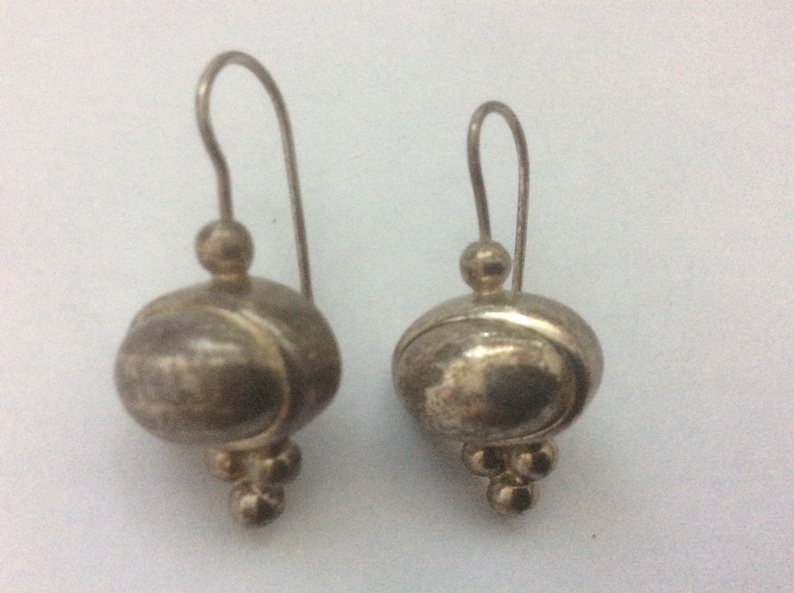Mexican sterling silver 925 high dome ear wire earrings image 3