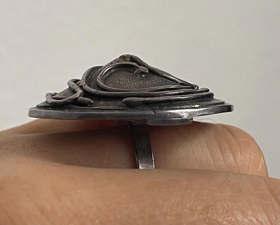 Handmade large round dome, swirl ring. Adjustable - image 4