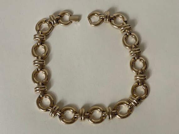 Erwin Pearl Chunky link gold tone chain necklace … - image 4