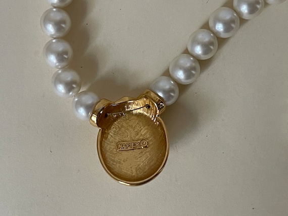 Napier Faux Pearl Graduated beads,  pearl pendant… - image 6