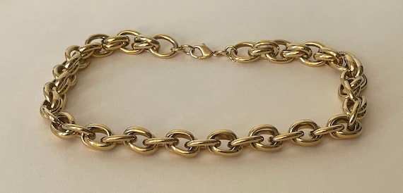 Monet gold plated  choker chain necklace 16.25" - image 1