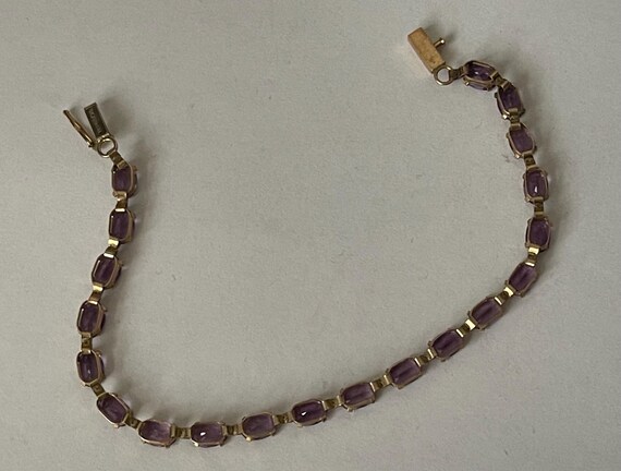 衝撃の激安コスパ・掘り出し物も Gold 10k JCR Amethyst Etsy - 4697315 Pat.: Bracelet. Tennis 健康アクセサリー