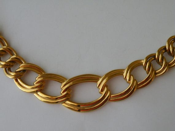 Napier Gold plated double links chain necklace. 1… - image 4