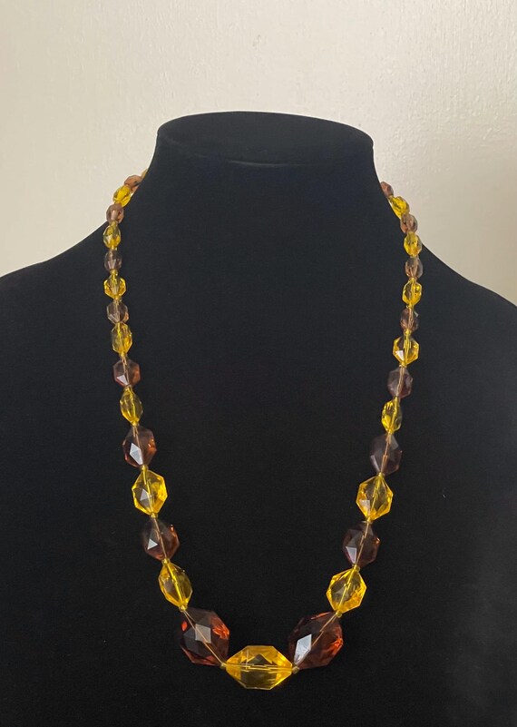 West Germany, Western Germany faceted plastic beaded necklace