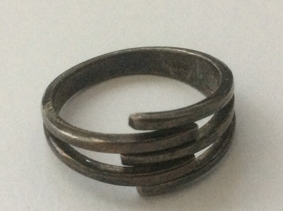 NF Sterling silver adjustable ring. Size 7 1/4 - image 1