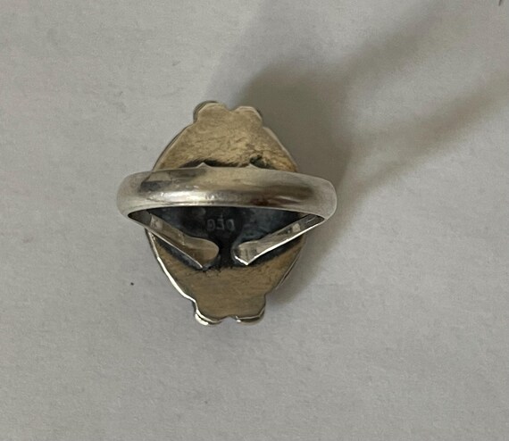 Native American 950 silver hematite ring. Sun mar… - image 6