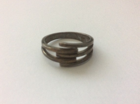 NF Sterling silver adjustable ring. Size 7 1/4 - image 4