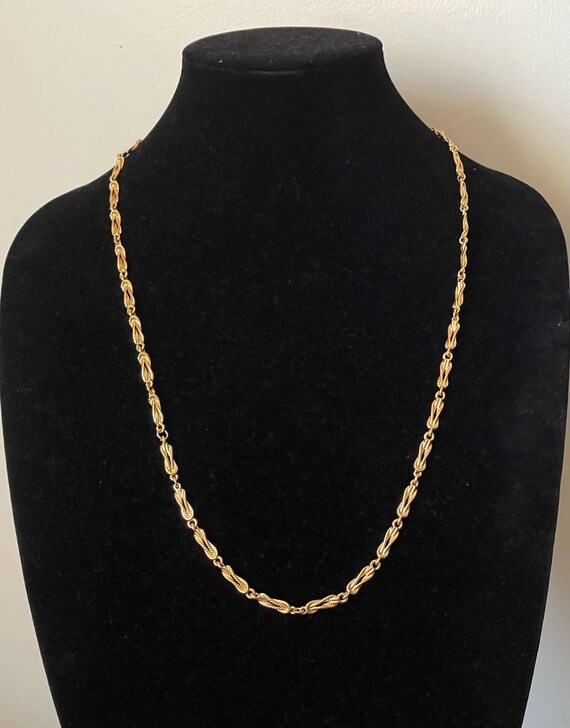 Monet twisted, knot gold plated  chain necklace - image 2