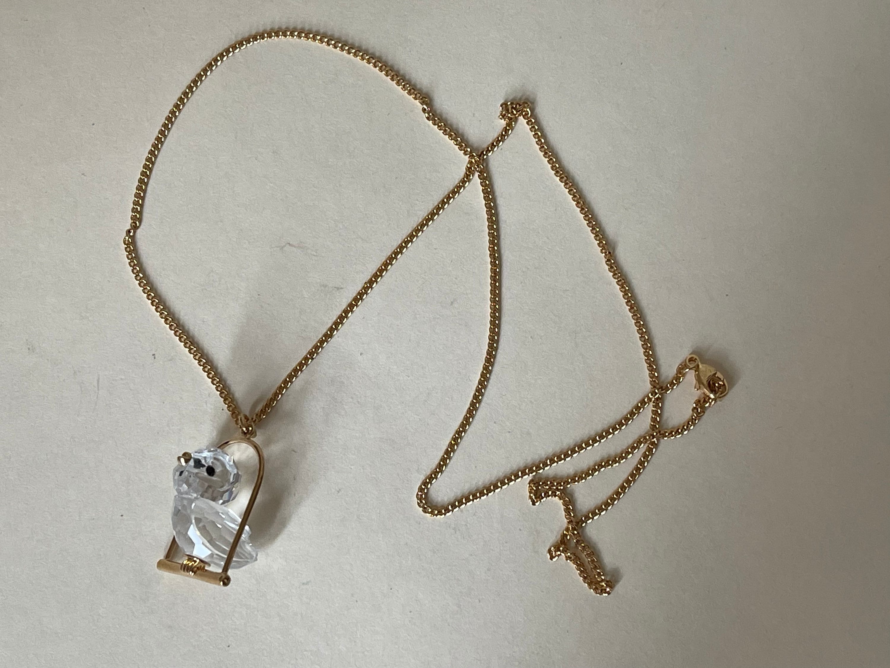 Swarovski Crystal Memories Bird on Perch Pendant Accessories 