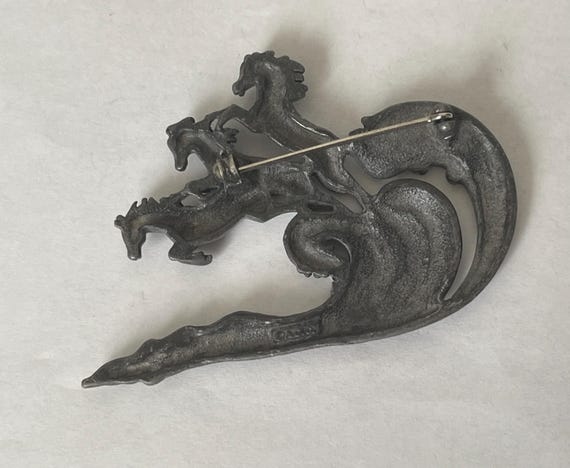 AJC pewter color metal, aurora borealis rhineston… - image 4