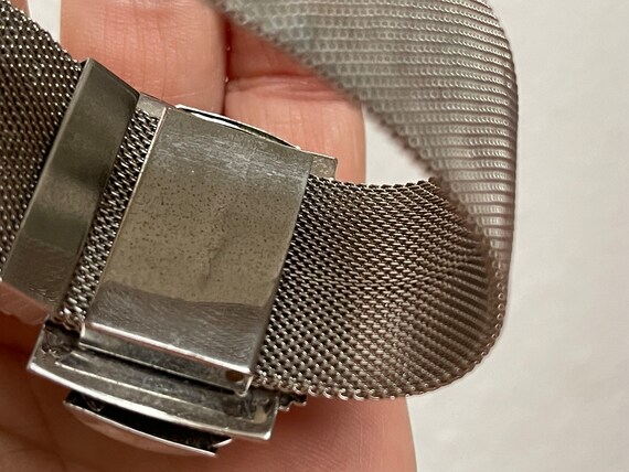 Whiting and Davis silver plated mesh, Thistle Bra… - image 8