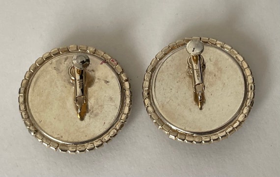 Boucles D'Oreilles Clip Longues En Strass Transparent - Griffes à Facettes - Occasion