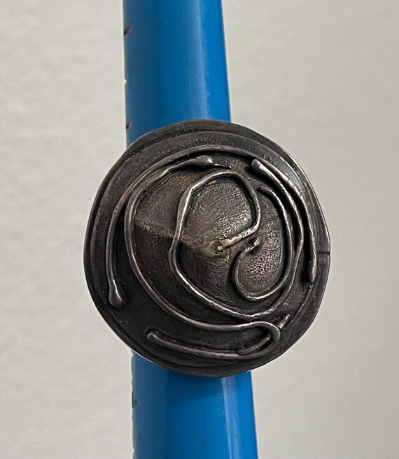 Handmade large round dome, swirl ring. Adjustable - image 6