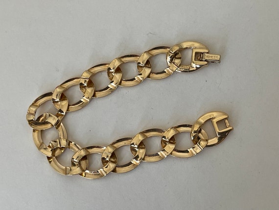 Monet gold plated chain bracelet - image 4