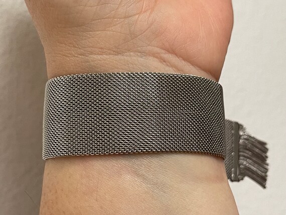 Whiting and Davis silver plated mesh, Thistle Bra… - image 3