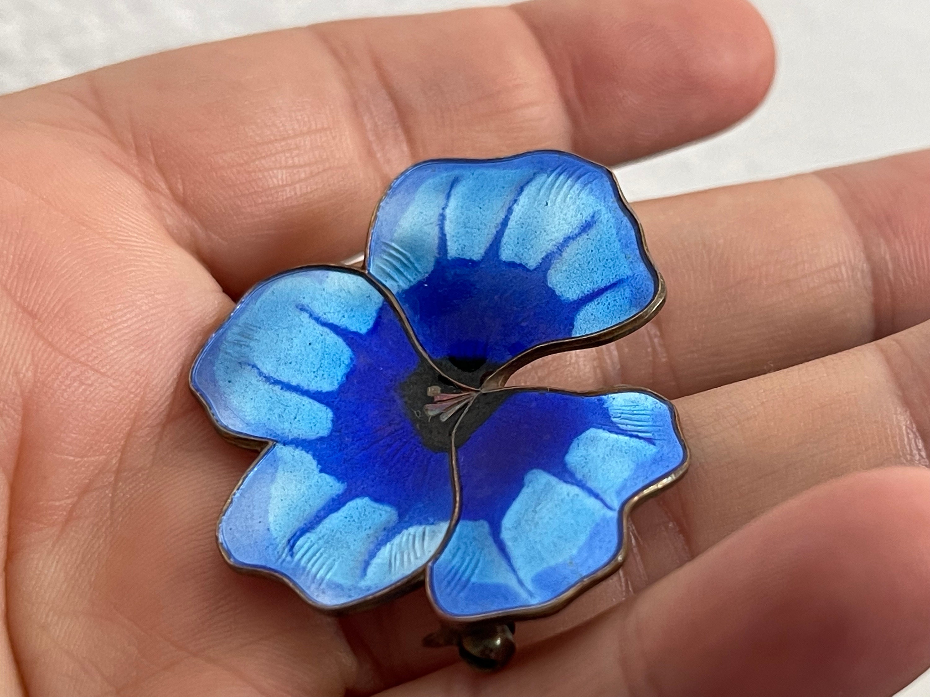 Y02 David Andersen 花型ブローチ 約4.5cm　シルバー Y02 David Andersen 花型ブローチ 約4.5cm シルバー Y02 David