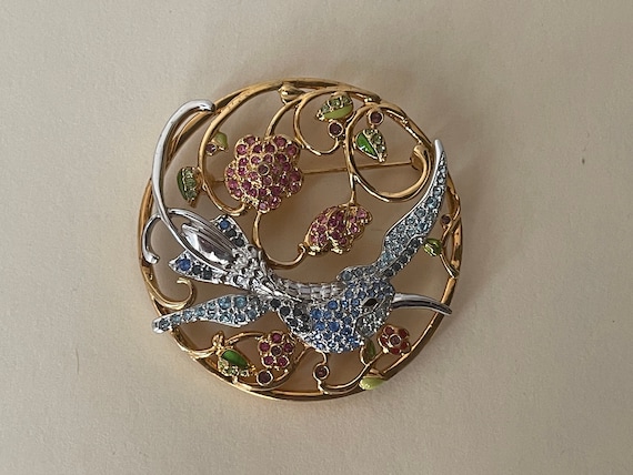 Swarovski hummingbird brooch deals