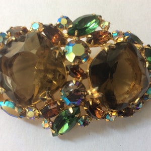 Hattie Carnegie rhinestone brooch pin