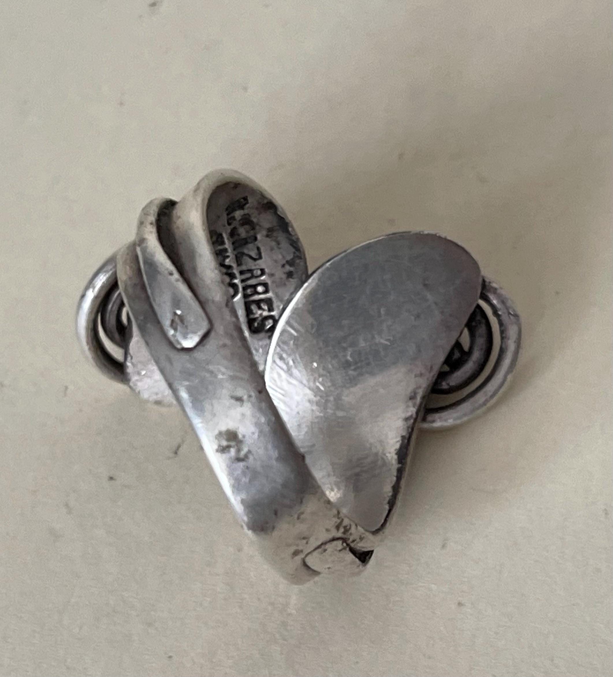 R.cazares Taxco Mexico Sterling Silver 925 Swirls, Spirals