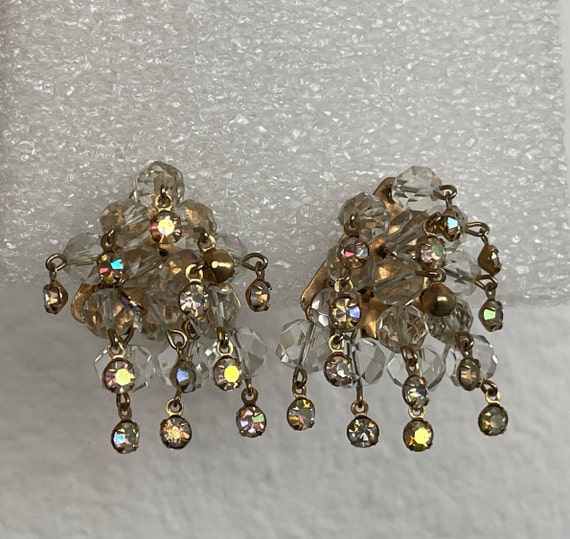 Clear crystal beads, aurora borealis rhinestone c… - image 2