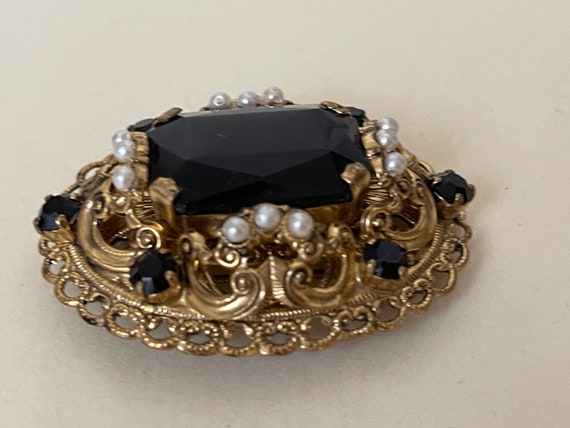 West Germany Western Germany black rhinestone, fa… - image 3