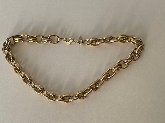 Monet gold plated  choker chain necklace 16.25" - image 5