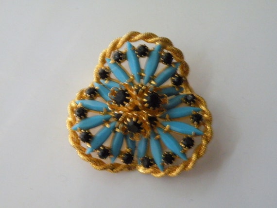 DeLizza and Elster Inc. Juliana Flower turquoise … - image 3
