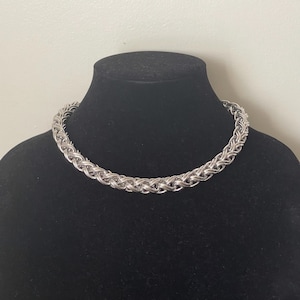 Monet Braided Wheat Spiga Link  Silver plated Chain necklace