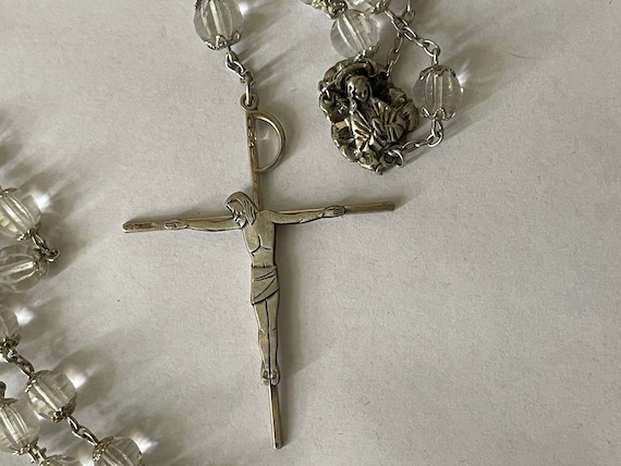 Sterling Silver 925, rock crystal, quartz rosary … - image 2