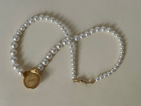 Napier Faux Pearl Graduated beads,  pearl pendant… - image 5