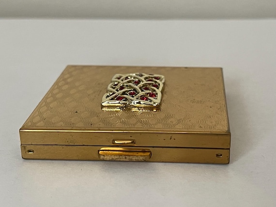 Volupte Powder Compact Ruby Red rhinestone, cold … - image 3