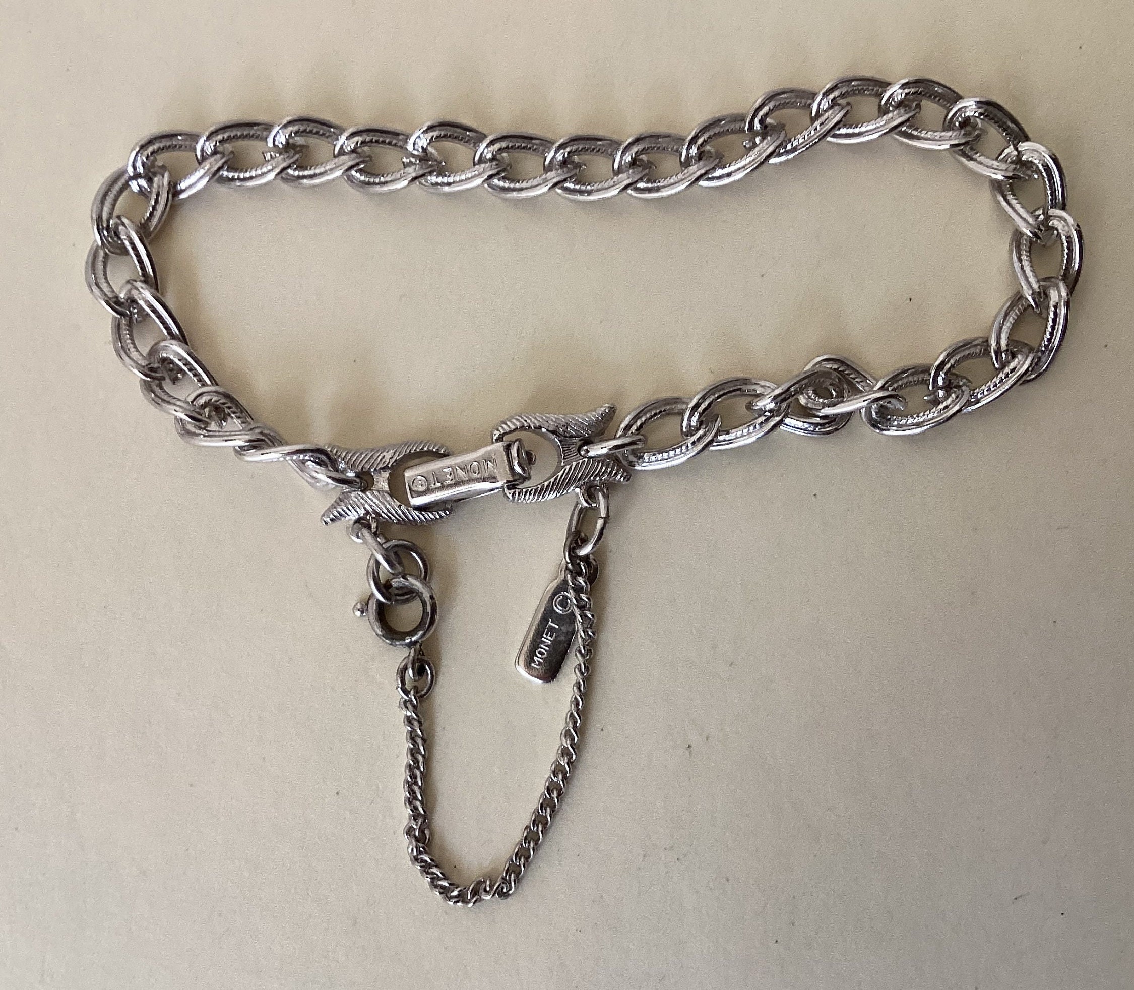 Monet Silver Charm Bracelet – Estate Beads & Jewelry