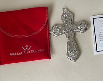 1997 Wallace sterling silver cross ornament