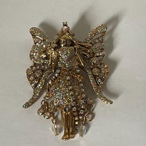 Kirks Folly Crystal Fairy Godmother brooch - pendant
