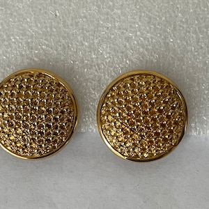 Joan Rivers textured gold plated clip-on earrings