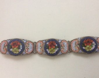 Micro mosaic Micromosaic floral bracelet