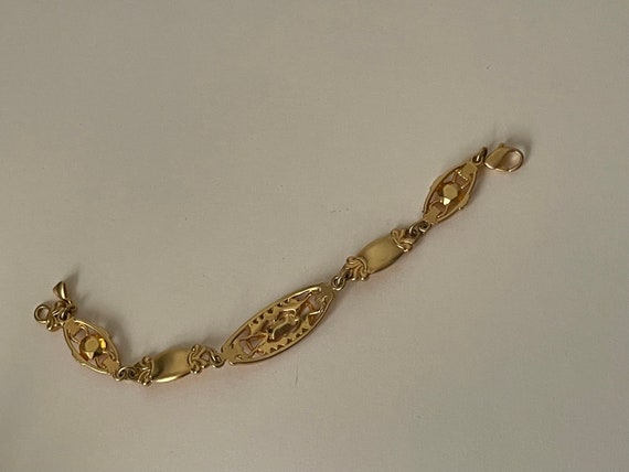 Liz Claiborne matte gold, satin gold link bracelet - image 3