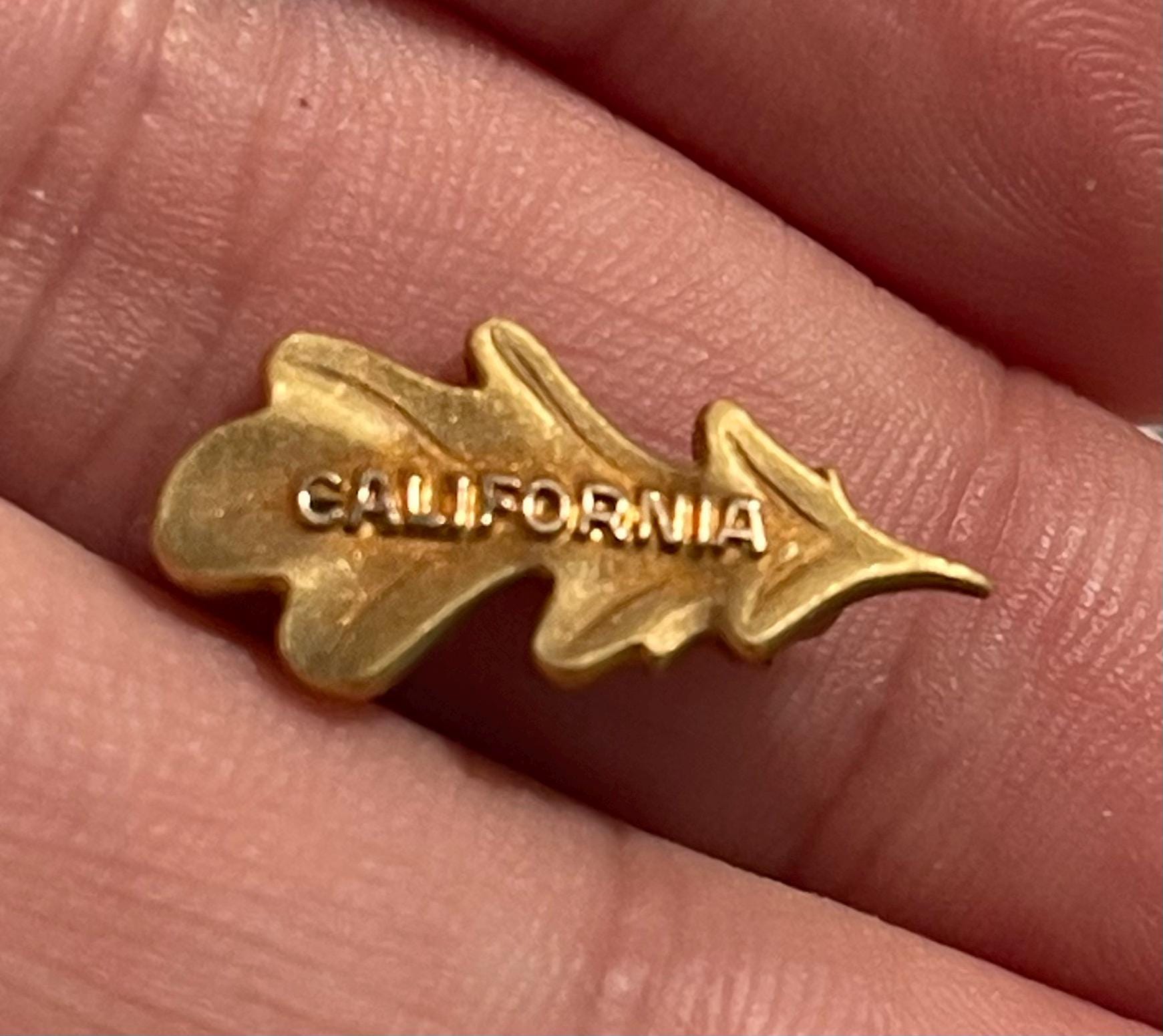 LGB California Leaf 10K Gold Filled Lapel Pin - Etsy
