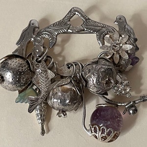 Antique  Ragastens Prata 95 Penca de Balangandan  sterling silver amulet  brooch