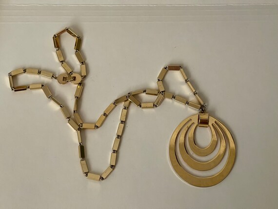 Monet gold plated modernist, geometric, medallion… - image 5